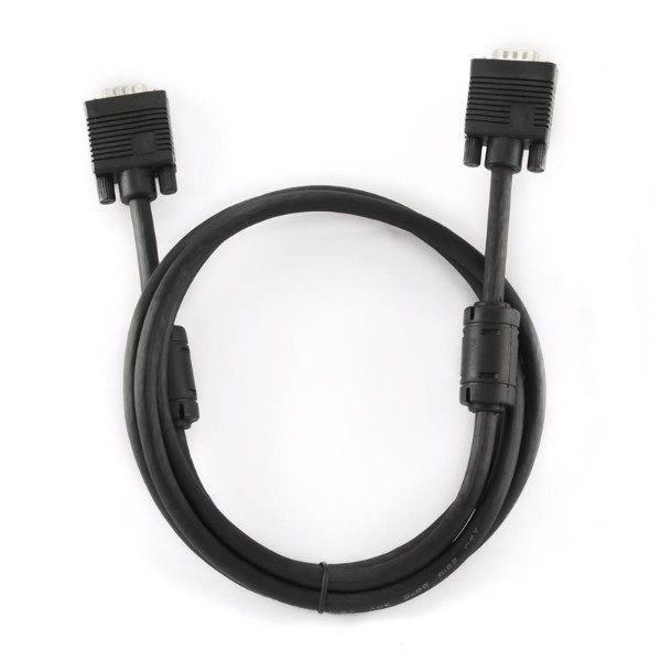 Фото - Кабель VGA Gembird HD15M/HD15M с 2-мя фер. кольцами 1.8m Black (CC-PPVGA-6B)