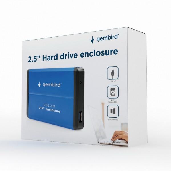 Фото - Внешний карман Gembird HDD 2.5'' USB 3.0 Blue (EE2-U3S-2-B)
