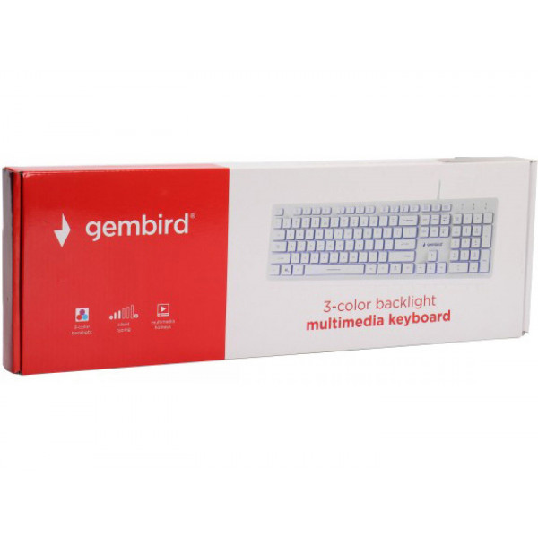 Фото - Клавіатура дротова Gembird KB-UML3-01-W-UA White USB