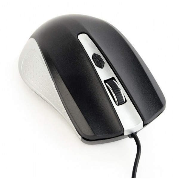 Фото - Миша дротова Gembird MUS-4B-01-SB Black/Silver USB