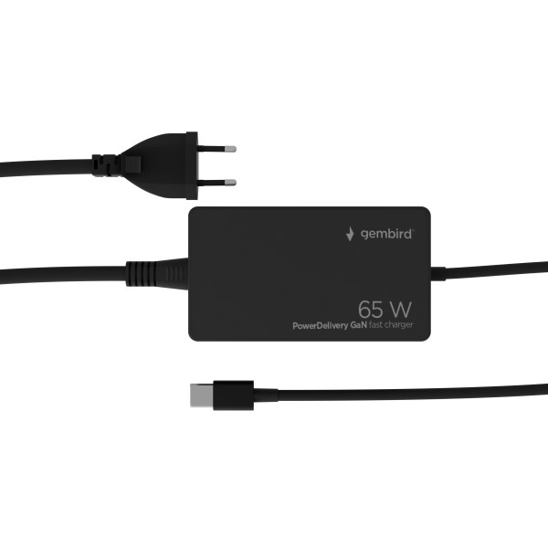 Фото - Зарядний пристрій для ноутбука Gembird TYPE-C 65W PD / 28W QC4.0+ (NPA-AC-PDQC65-01)