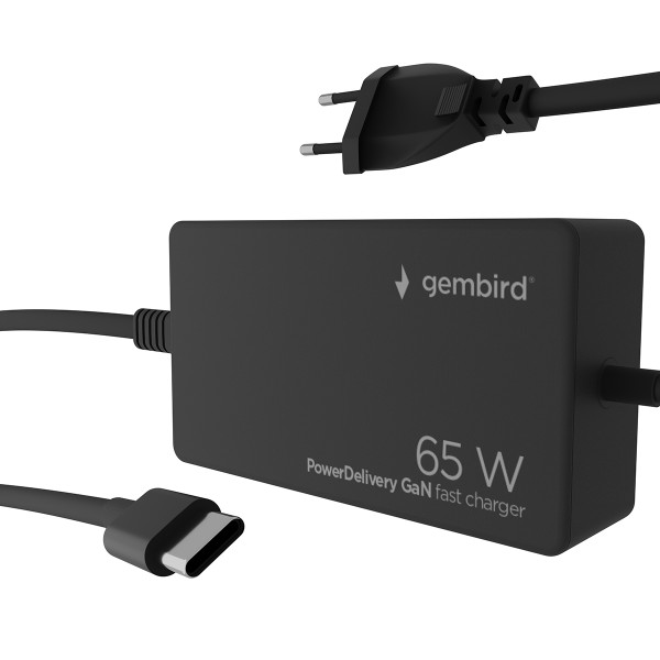 Фото - Зарядний пристрій для ноутбука Gembird TYPE-C 65W PD / 28W QC4.0+ (NPA-AC-PDQC65-01)