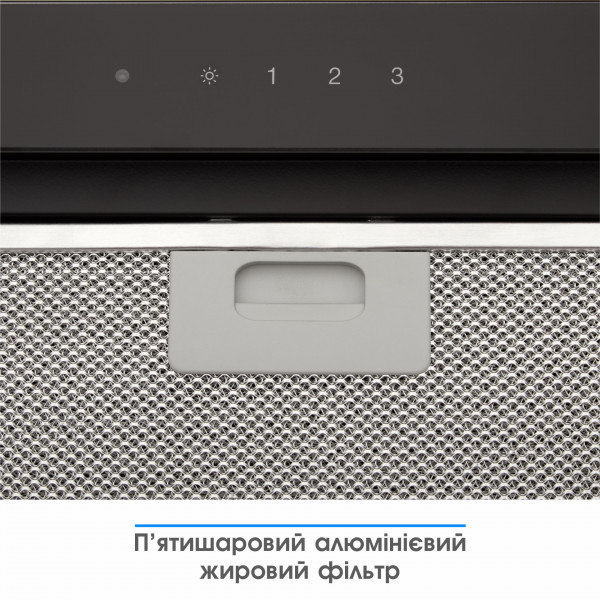 Фото - Вытяжка встраиваемая ELEYUS Gemini 1200 LED 52 BL