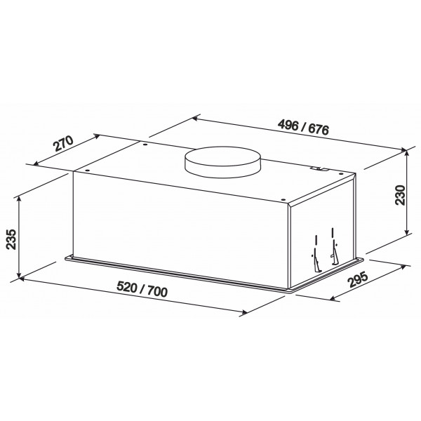 Фото - Вытяжка встраиваемая ELEYUS Gemini 1200 LED 70 WH
