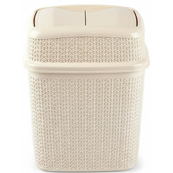 Фото - Бак для сміття UCSAN PLASTIC KNIT 10л крем (102302)