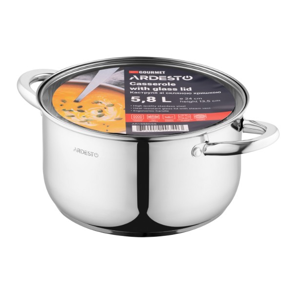 Фото - Кастрюля ARDESTO Gemini Gourmet 5.8 л (AR1958GSS)