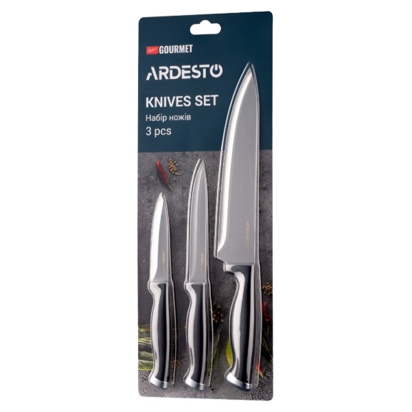 Фото - Набір ножів ARDESTO Gemini Gourmet 3 пр. (AR2103BL)