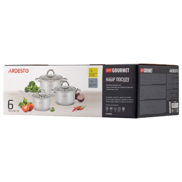 Фото - Набор посуды ARDESTO AR1906GPS Gemini Gourmet Andria 6 пр.