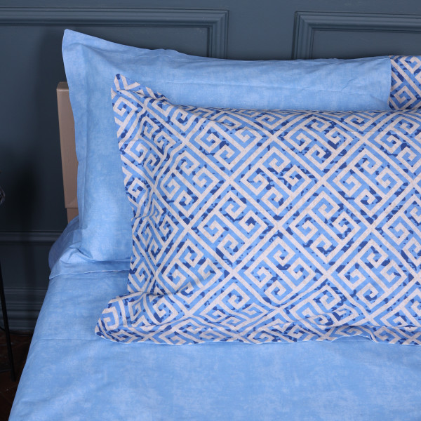 Фото - Наволочка MirSon 00-5 Geometry Blue 70х70 см (2200009704161)