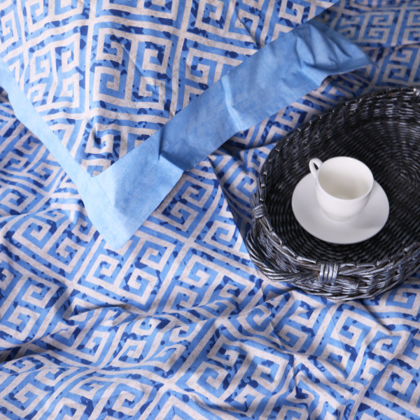 Фото - Наволочка MirSon 00-5 Geometry Blue 70х70 см (2200009704161)