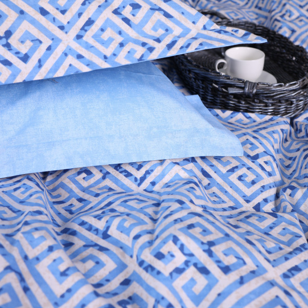 Фото - Наволочка MirSon 00-5 Geometry Blue 70х70 см (2200009704161)