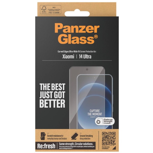 Фото - Захисне скло для смартфону PanzerGlass Screen Protector Xiaomi 14 Ultra, Ultra-Wide Fit (PG_8074)