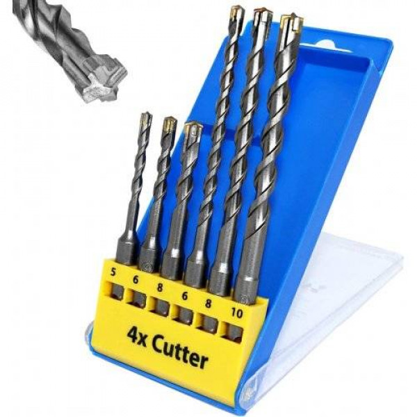 Фото - Набор буров S&R Meister 4X Cutter HSS sds-plus 6 шт. (211241006)