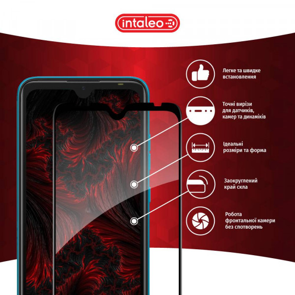 Фото - Захисне скло для смартфону Intaleo Full Glue for Tecno Pop 5 Black (1283126515477)