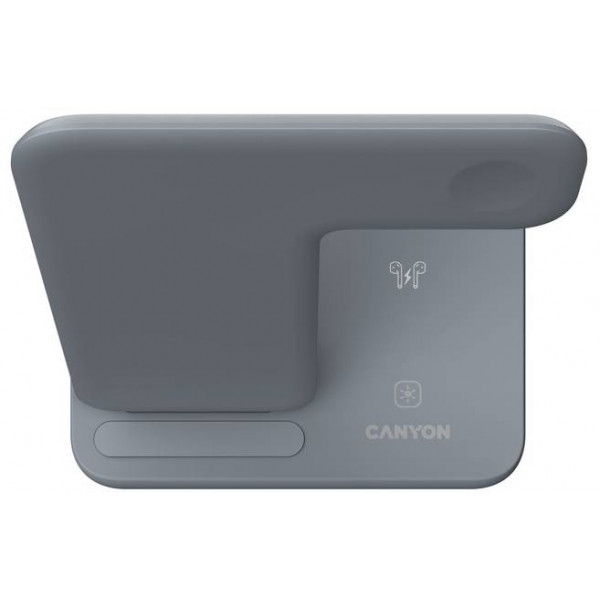 Фото - Бездротовий зарядний пристрій Canyon WS-303 3 в 1 QI Dark Grey (CNS-WCS303DG)