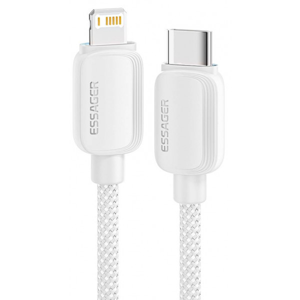 Фото - Кабель Essager Breeze USB Cable USB-C to Ligthning 2M White 20W (EXCTL-WLA02-P)