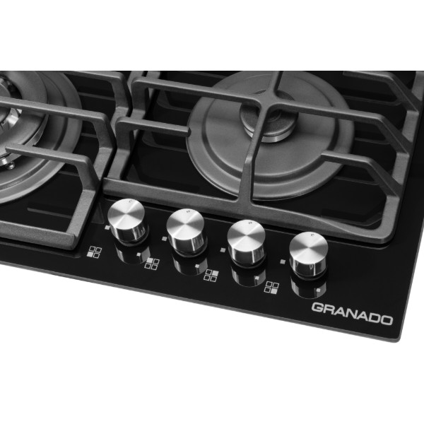 Фото - Варильна поверхня газова GRANADO GGH 62-114 Black Glass