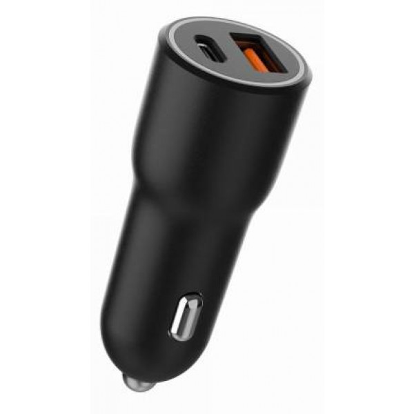 Фото - Автомобільний зарядний пристрій Gembird 1xUSB-A (18W QC3.0) + 1xUSB-C PD 20W (TA-UC-AC2PDQC38-CAR-01)