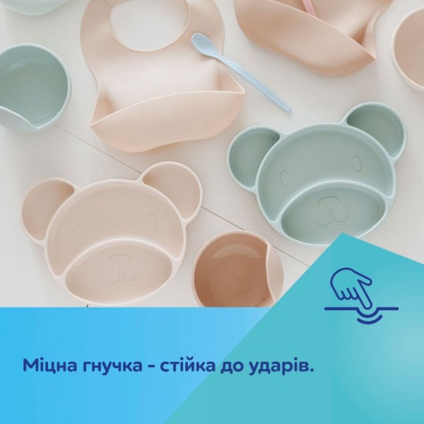 Фото - Тарелка для малыша Canpol babies Мишка - розовая (51/401_pin)