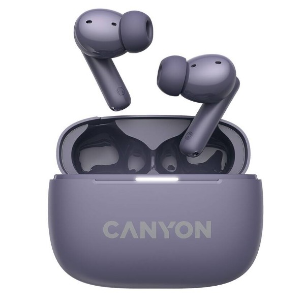 Фото - Навушники вкладиші бездротові TWS Canyon OnGo TWS-10 ANC ENC Purple (CNS-TWS10PL)