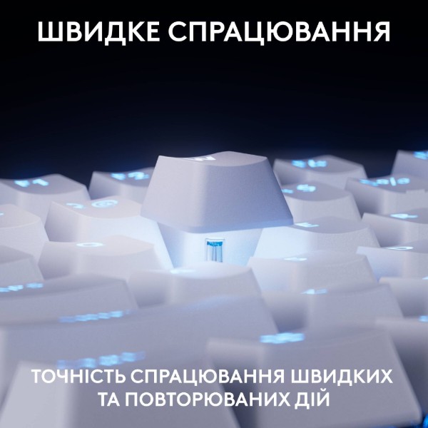 Фото - Клавиатура проводная игровая Logitech G PRO X TKL RAPID White LINEAR (920-013242)