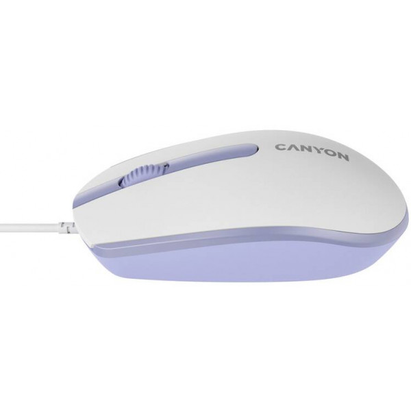 Фото - Мышь проводная Canyon M-10 USB White Lavender (CNE-CMS10WL)