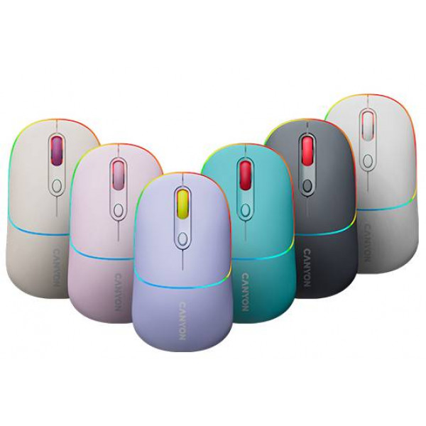 Фото - Миша бездротова Canyon MW-22 Dual Band RGB Wireless Mountain Lavender (CNS-CMSW22ML)