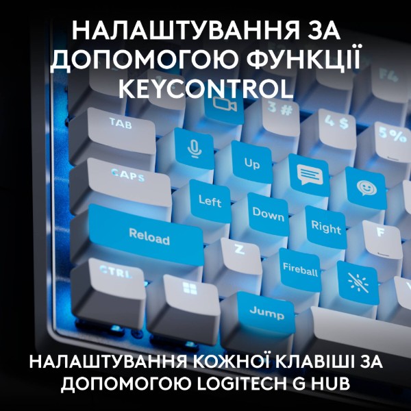 Фото - Клавиатура проводная игровая Logitech G PRO X TKL RAPID White LINEAR (920-013242)