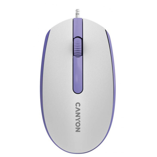 Фото - Мышь проводная Canyon M-10 USB White Lavender (CNE-CMS10WL)