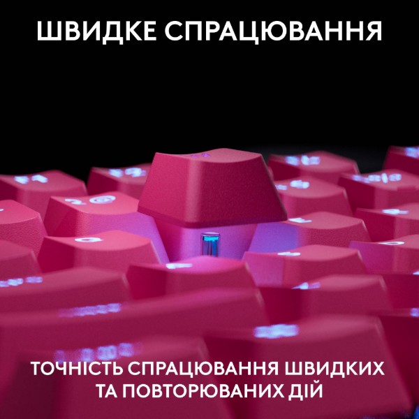 Фото - Клавиатура проводная игровая Logitech G PRO X TKL RAPID Magenta LINEAR (920-013253)