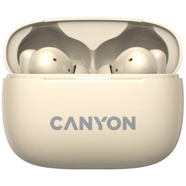 Фото - Навушники вкладиші бездротові TWS Canyon OnGo TWS-10 ANC ENC Beige (CNS-TWS10BG)