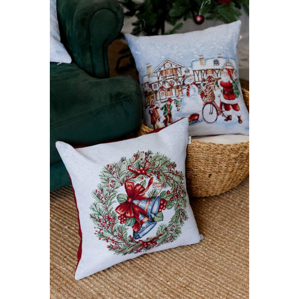 Фото - Подушка декоративна Прованс новорічна Carousel Святкування 45х45 см (041952)