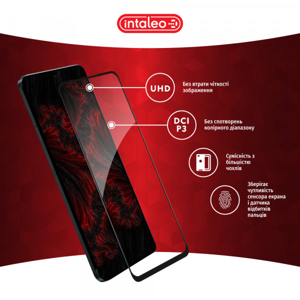 Фото - Захисне скло для смартфону Intaleo Full Glue for Oppo A58 4G Black (1283126583490)