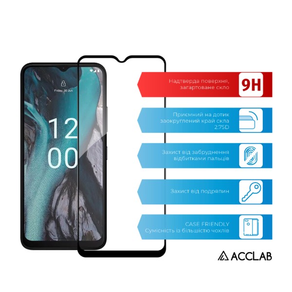 Фото - Захисне скло для смартфону Intaleo Full Glue for Nokia C22 Black (1283126582301)
