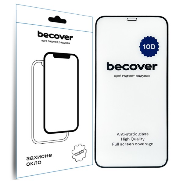 Фото - Защитное стекло для смартфона BeCover for Apple iPhone 12 Pro 10D Black (711512)