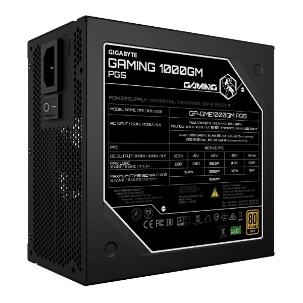 Фото - Блок питания для ПК Gigabyte Gaming 1000GM PG5 1000W (GP-GME1000GM PG5)