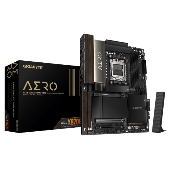 Фото - Материнская плата Gigabyte X870E AERO X3D DARK WOOD