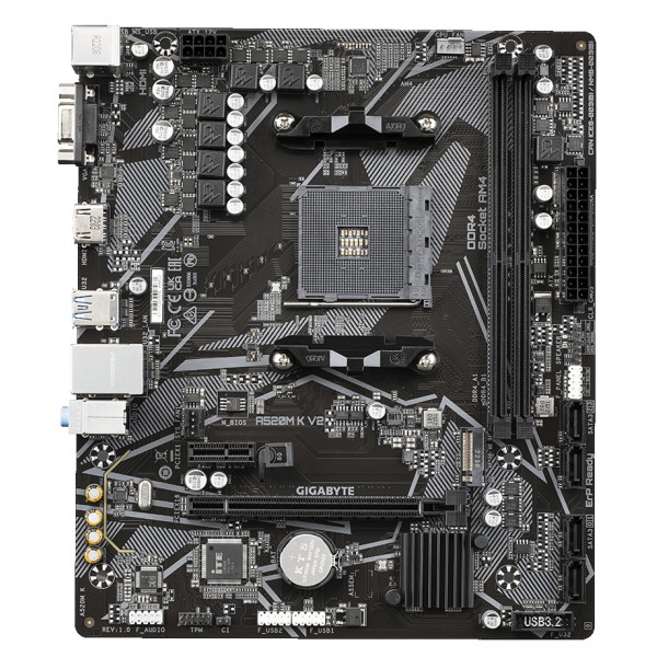 Фото - Материнська плата Gigabyte A520M_K_V2 DDR4