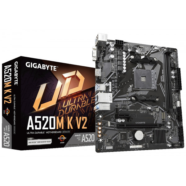 Фото - Материнська плата Gigabyte A520M_K_V2 DDR4