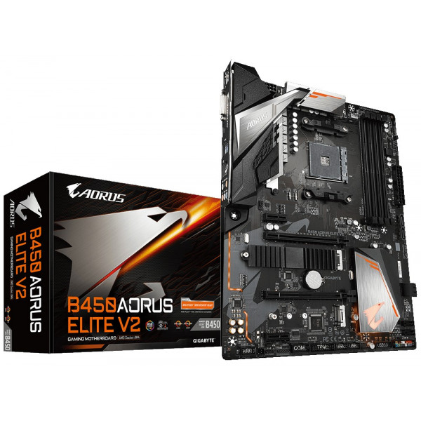 Фото - Материнська плата Gigabyte B450 AORUS ELITE V2