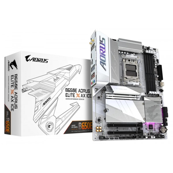 Фото - Материнская плата Gigabyte B650E Aorus Elite X AX Ice