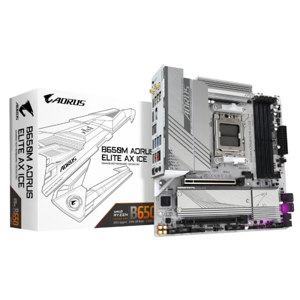 Фото - Материнская плата Gigabyte B650M AORUS ELITE AX ICE DDR5