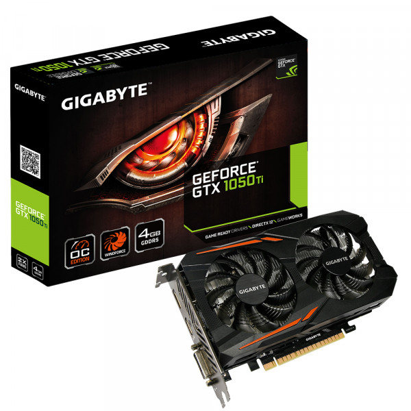 Фото - Видеокарта Gigabyte nVidia GeForce GTX 1050 TI OC 4GB GDDR5 128Bit (GV-N105TOC-4GD)
