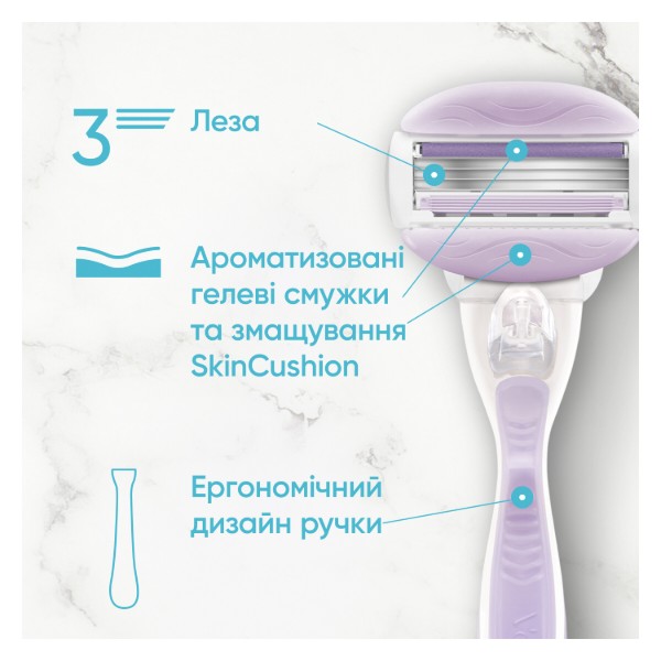 Фото - Станок женский Gillette Venus ComfortGlide Breeze с 2 сменными картриджами (7702018886166)