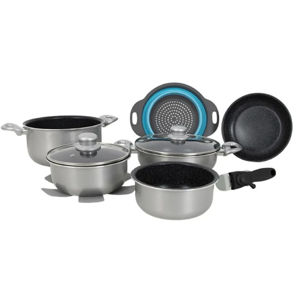 Фото - Набір посуду Gimex Cookware Set induction 9 пр. Silver (6977226)