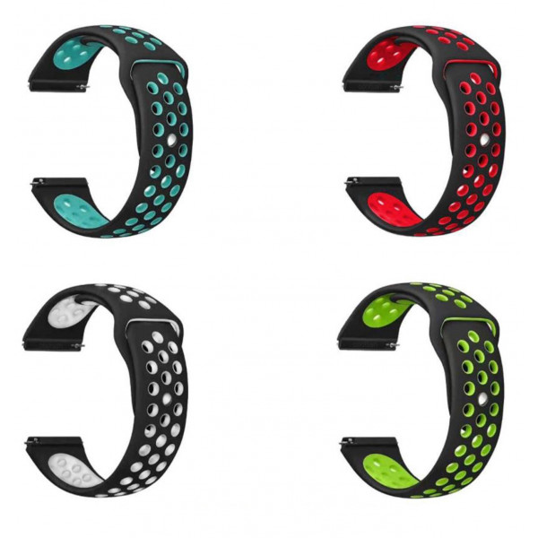 Фото - Ремінець для смарт-годинника BeCover набір 4 кольори Vents Style for Xiaomi iMi KW66/Mi Watch Color/Watch S1 Active/Haylou LS01/LS05 Girl (706542)