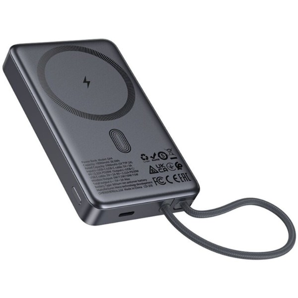 Фото - Батарея мобільна HOCO Q44 Origen Dual PD20W Magnetic +Type-C 10000 mAh Metal Gray (714983)