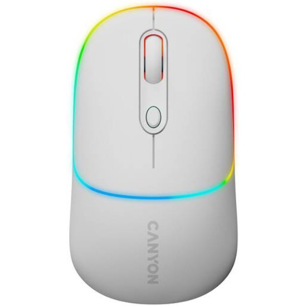 Фото - Миша бездротова Canyon MW-22 Dual Band RGB Wireless Snow White (CNS-CMSW22SW)