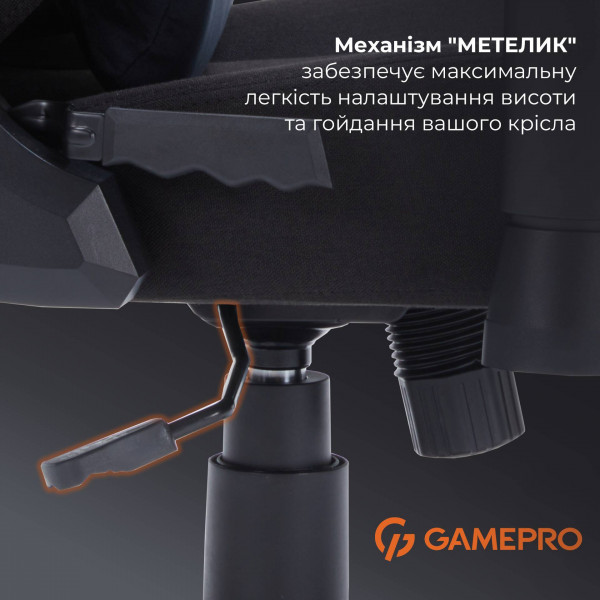 Фото - Кресло для геймеров GamePro FGC750B Size L Fabric Black