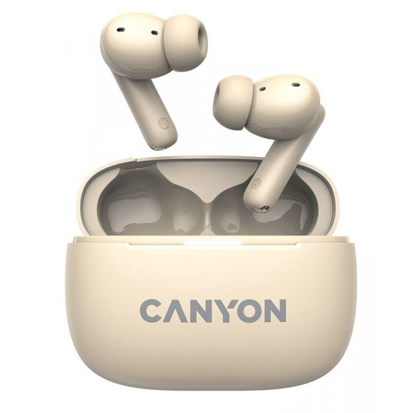 Фото - Навушники вкладиші бездротові TWS Canyon OnGo TWS-10 ANC ENC Beige (CNS-TWS10BG)